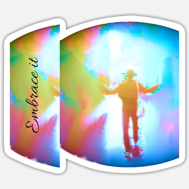 Sunset | Embrace it - Sticker Größe S (10 x 10 cm) - Mattweiß