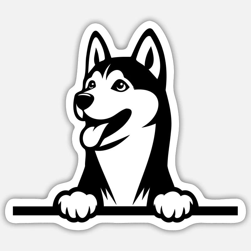 Rauque - Sticker taille S (10 x 10 cm) - blanc mat