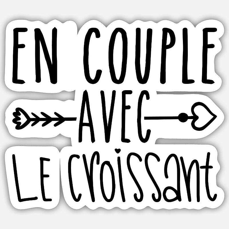 Couples with Crescent, Crescent Fans Gift - Sticker size S (10 x 10 cm) - white matte