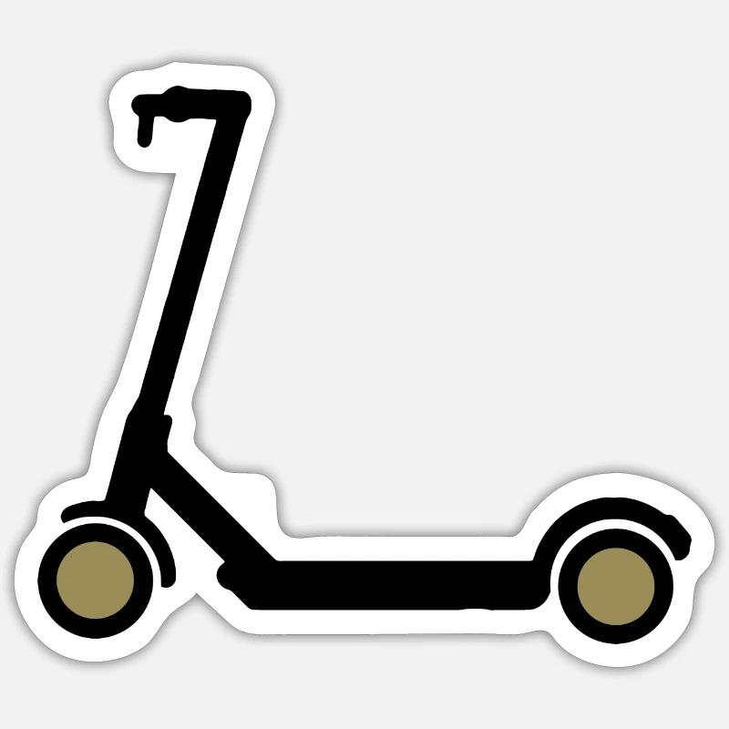 E-Scooter Eroller Comicdesign Geschenkidee Sticker Größe S (10 x 10 cm)