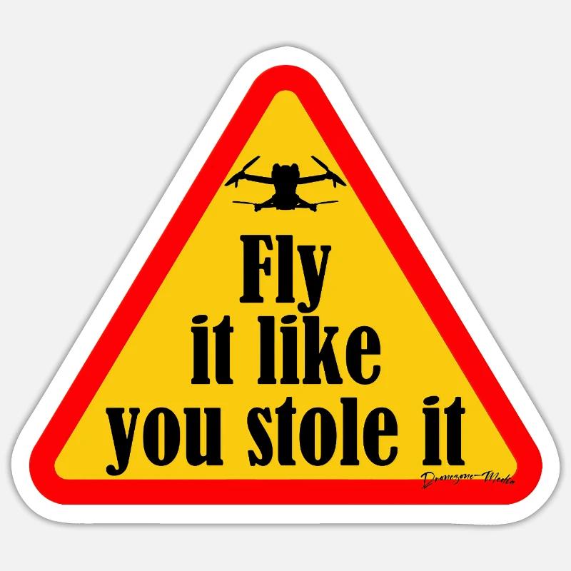 Drone pilot funny quotes - Sticker size S (10 x 10 cm) - white matte