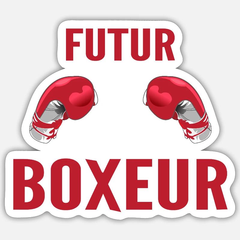 Future Boxer - Sticker size S (10 x 10 cm) - white matte