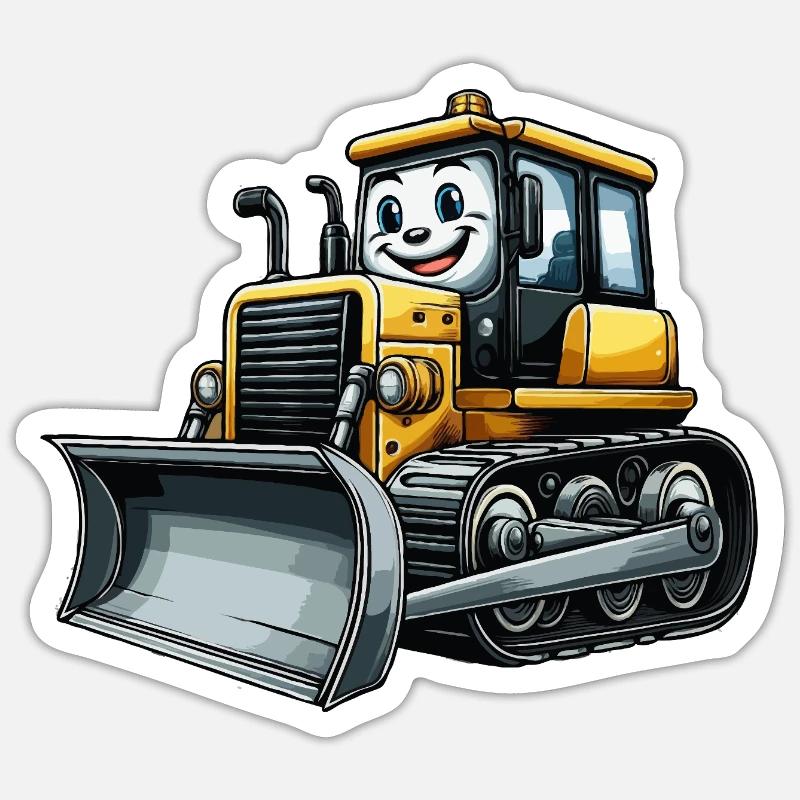 Bulldozer junior Sticker size S (10 x 10 cm)
