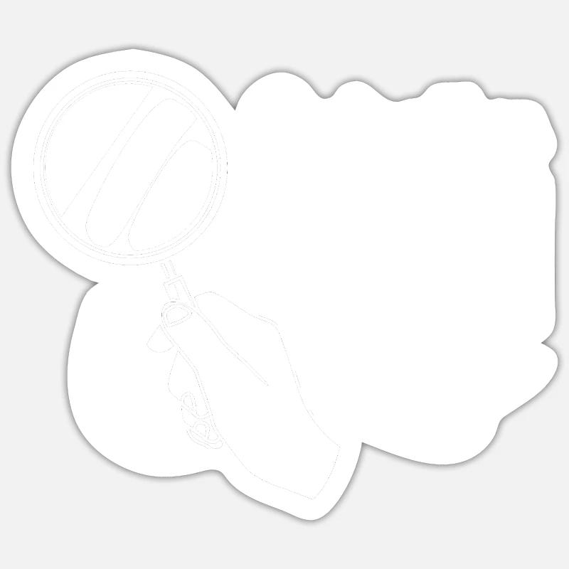 Détective - Sticker taille S (10 x 10 cm) - blanc mat