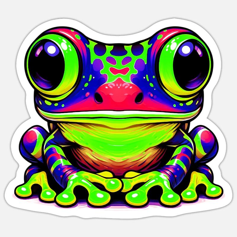 Frog - Sticker size S (10 x 10 cm) - white matte
