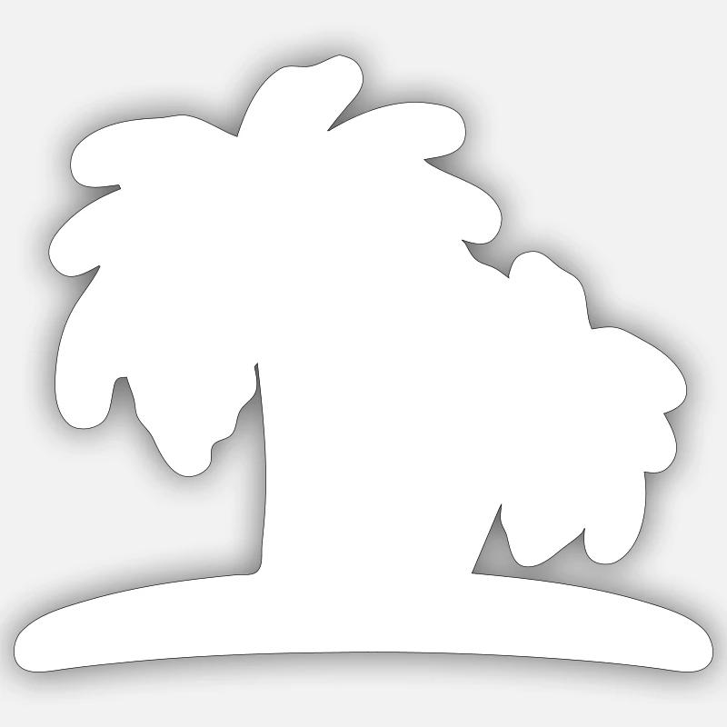 Île Palm Sticker taille S (10 x 10 cm)