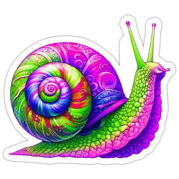 Snail - Sticker size S (10 x 10 cm) - white matte - Front