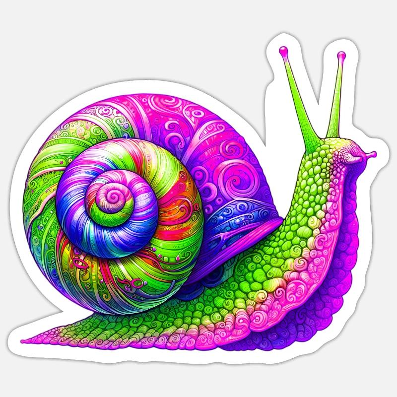 Snail - Sticker size S (10 x 10 cm) - white matte