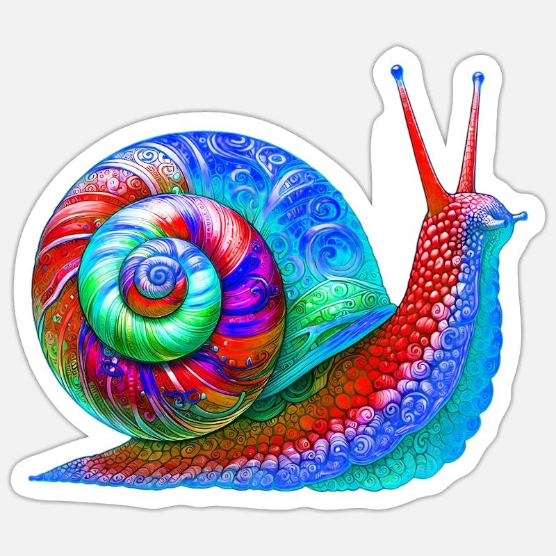 Snail - Sticker size S (10 x 10 cm) - white matte
