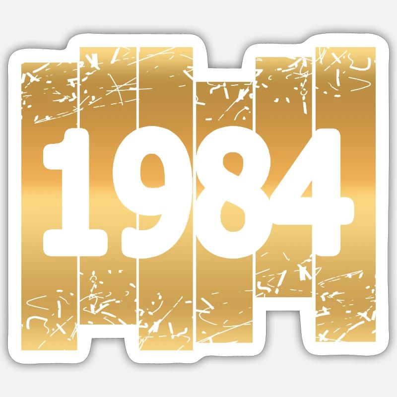 Doré 1984 - Sticker taille S (10 x 10 cm) - blanc mat
