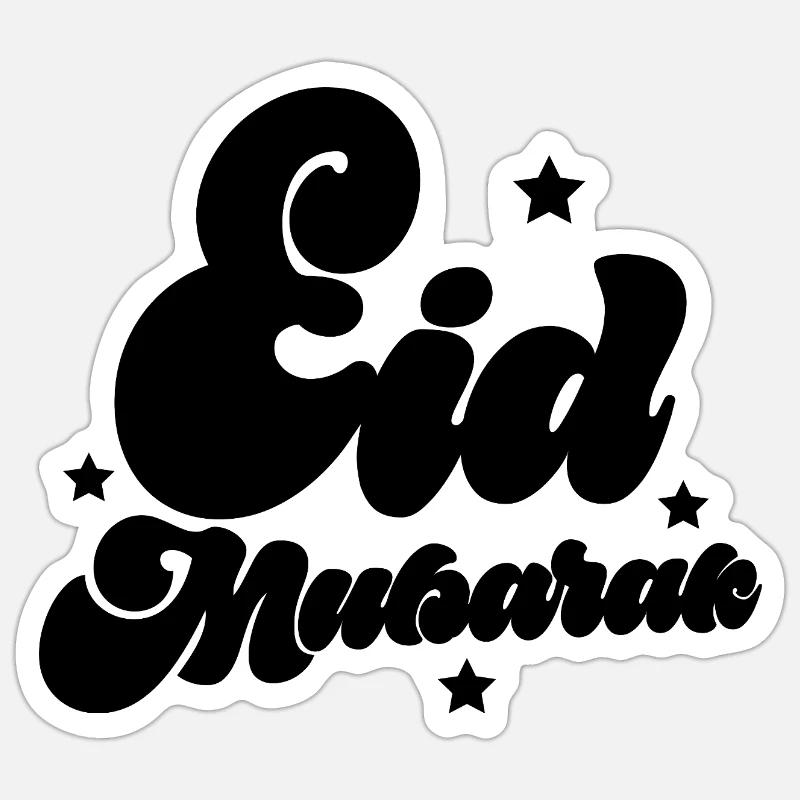 Eid Mubarak Sticker Größe S (10 x 10 cm)