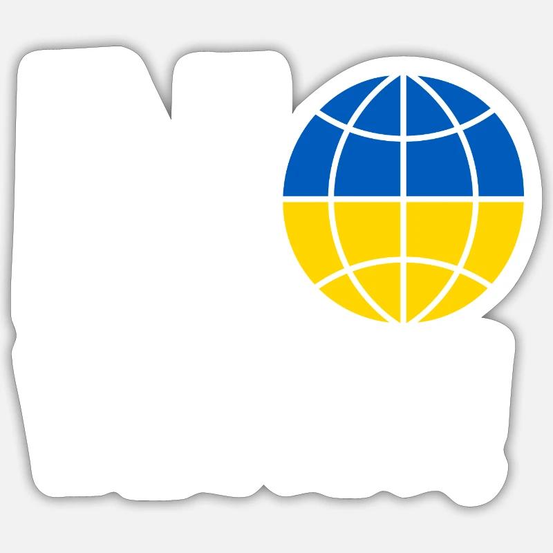 No War, Globe, World Sticker size S (10 x 10 cm)