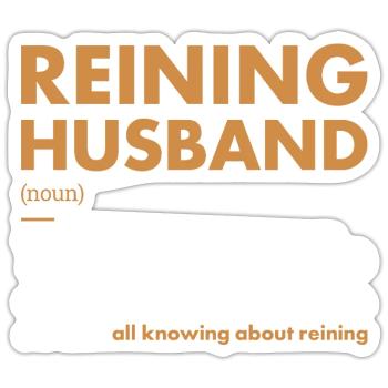 Pure Husband Definition Reining - Sticker size S (10 x 10 cm) - white matte - Front