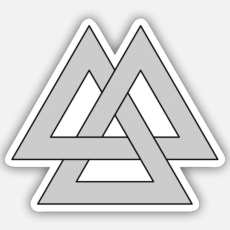 Wotan's knot - Sticker size S (10 x 10 cm) - white matte