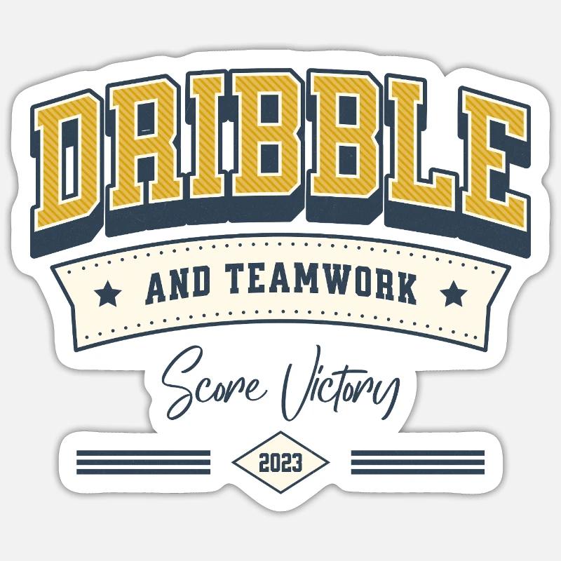 Dribble & Teamwork 2023 - Sticker Größe S (10 x 10 cm) - Mattweiß
