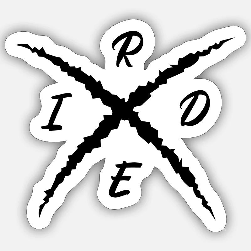 ride - Sticker Größe S (10 x 10 cm) - Mattweiß