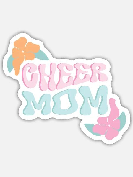 Cheer Mom - Sticker Größe S (10 x 10 cm) - Mattweiß