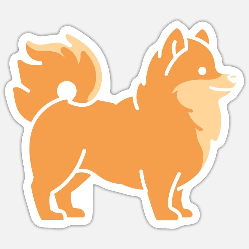 eurasier - Sticker taille S (10 x 10 cm) - blanc mat