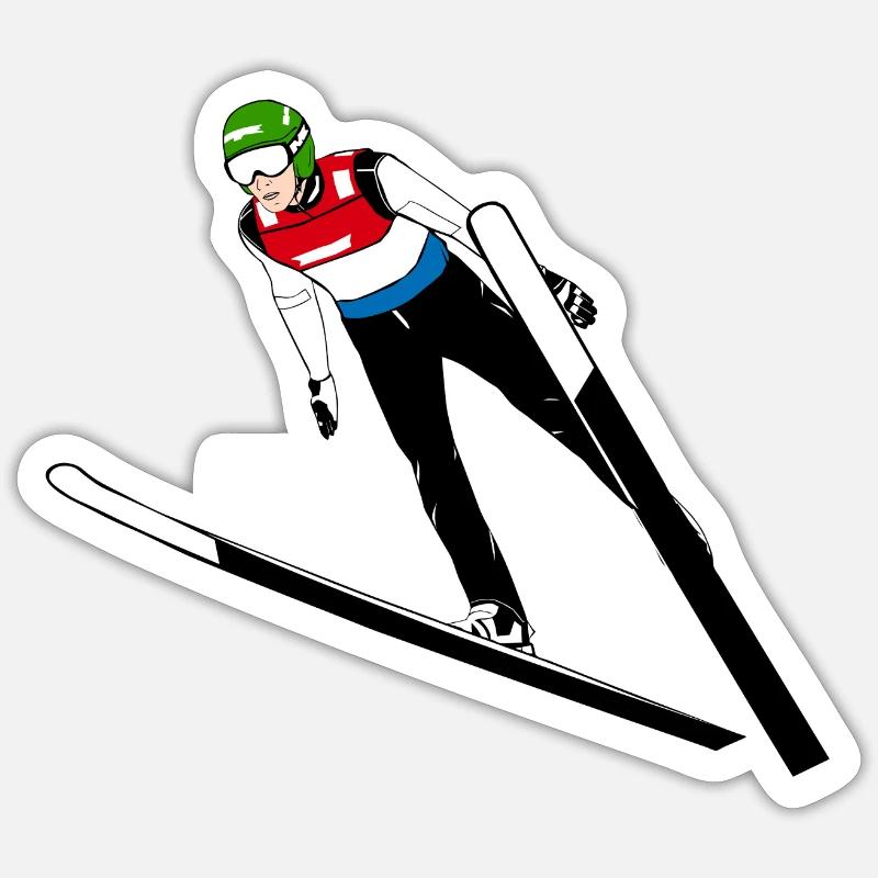 Ski jumping Sticker size S (10 x 10 cm)