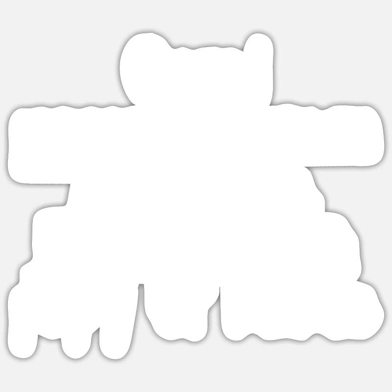 Papy et mamie - Sticker taille S (10 x 10 cm) - blanc mat