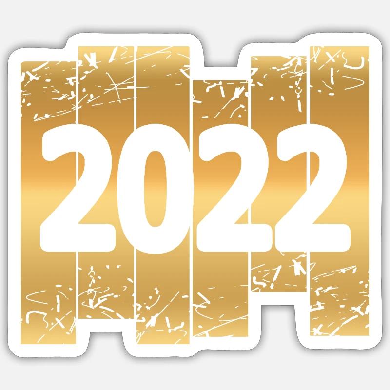Or 2022 Sticker taille S (10 x 10 cm)