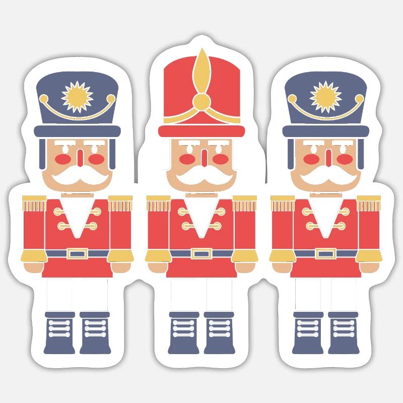 Nutcracker Christmas - Sticker size S (10 x 10 cm) - white matte