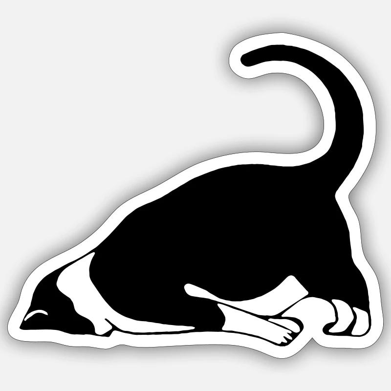 Sleeping cat Sticker size S (10 x 10 cm)