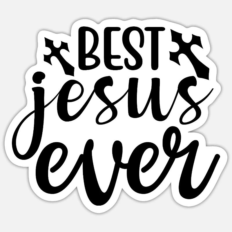 Jesus - Sticker size S (10 x 10 cm) - white matte