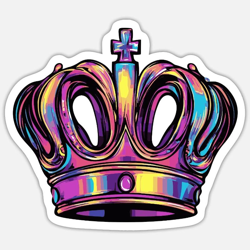 Crown - Sticker size S (10 x 10 cm) - white matte