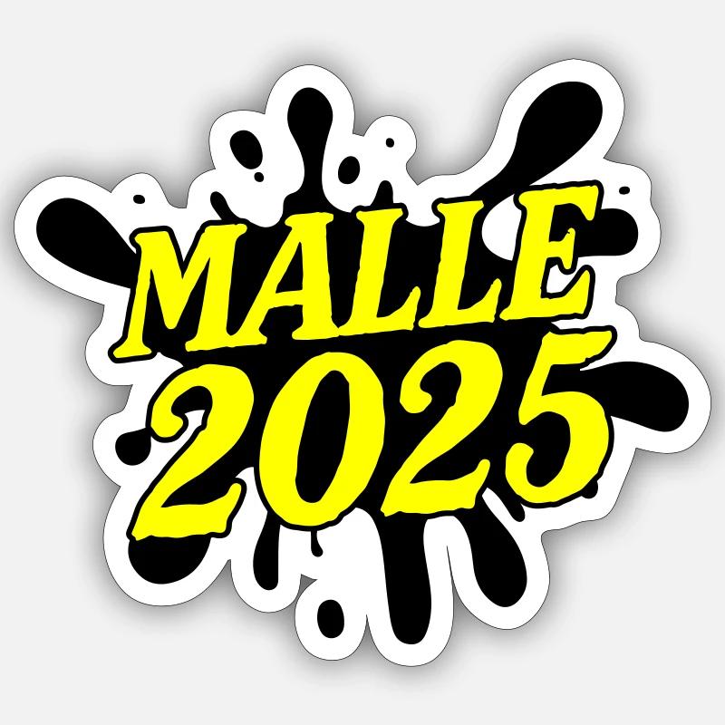 Malle 2025 - Sticker Größe S (10 x 10 cm) - Mattweiß