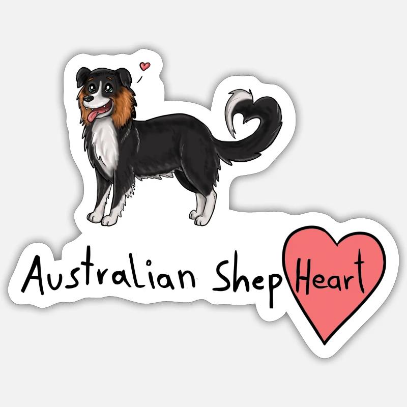 shepheart - Sticker Größe S (10 x 10 cm) - Mattweiß