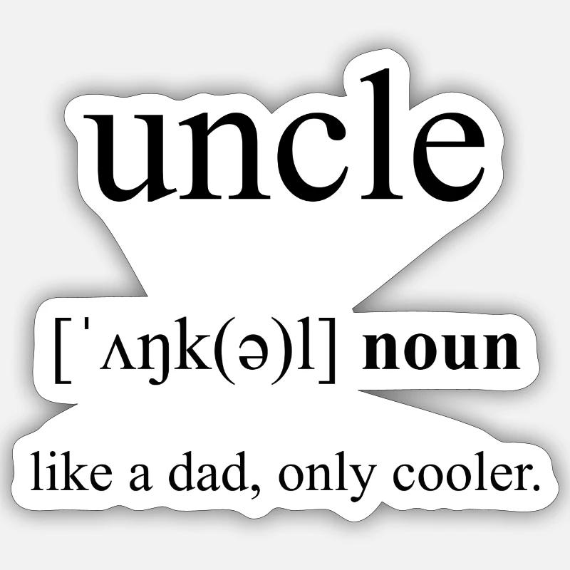 Uncle | Onkel Definition Dictionary Sticker Größe S (10 x 10 cm)
