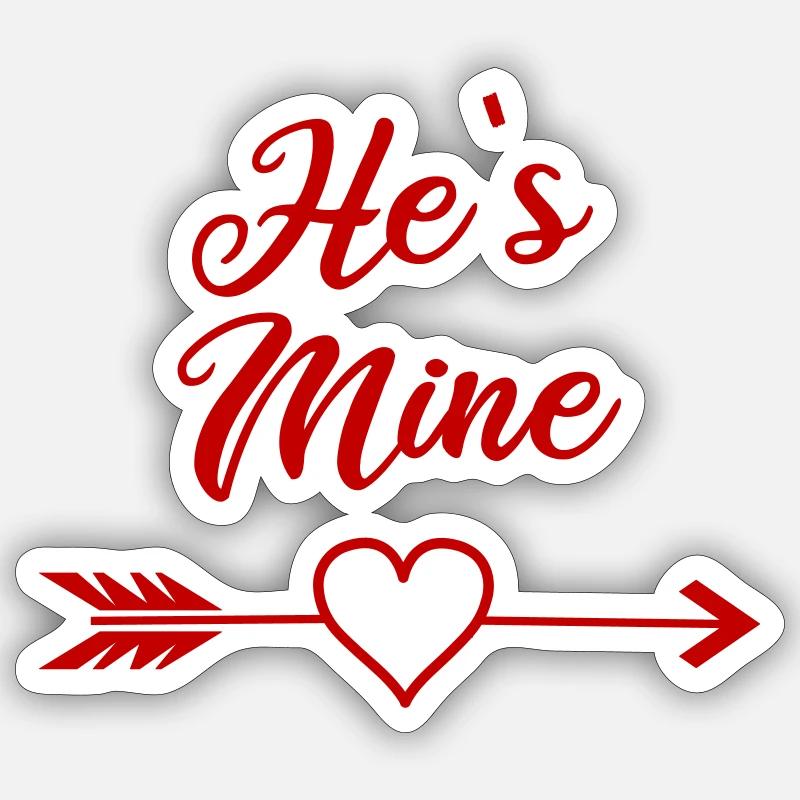 Il est à moi - Sticker taille S (10 x 10 cm) - blanc mat