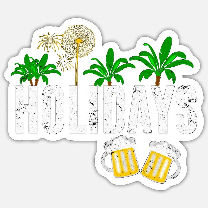 Vacation - Sticker size S (10 x 10 cm) - white matte