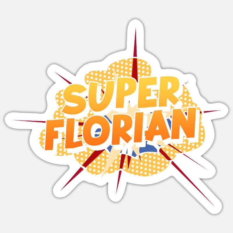 Florian - Sticker Größe S (10 x 10 cm) - Mattweiß