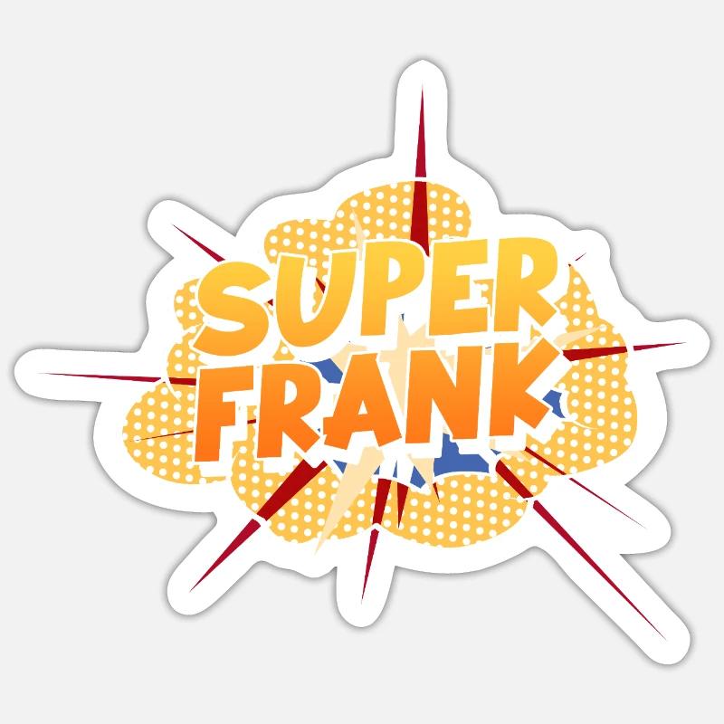 Frank - Sticker Größe S (10 x 10 cm) - Mattweiß