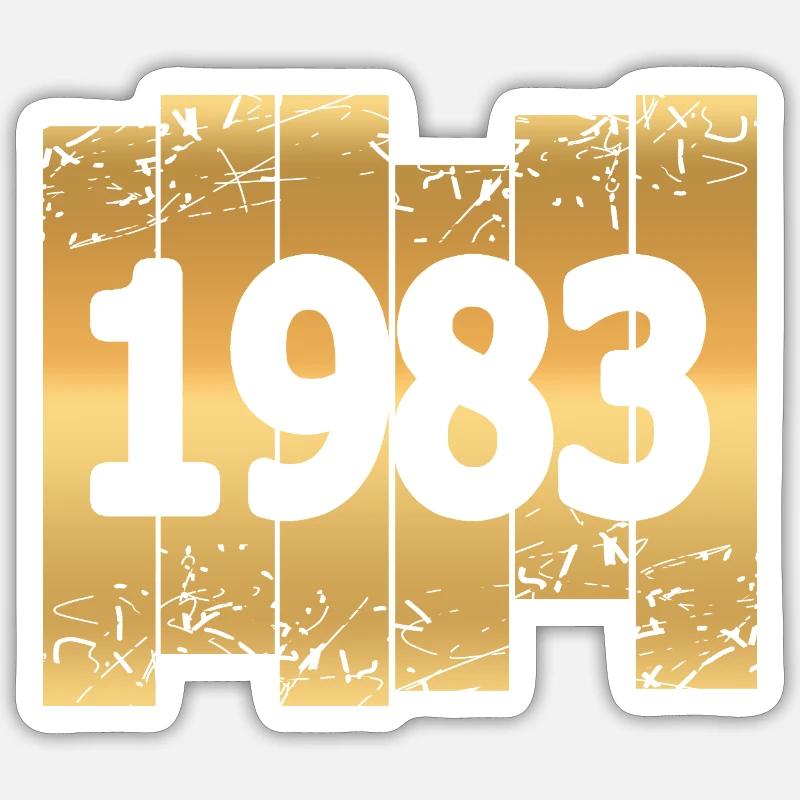 1983 - Sticker taille S (10 x 10 cm) - blanc mat