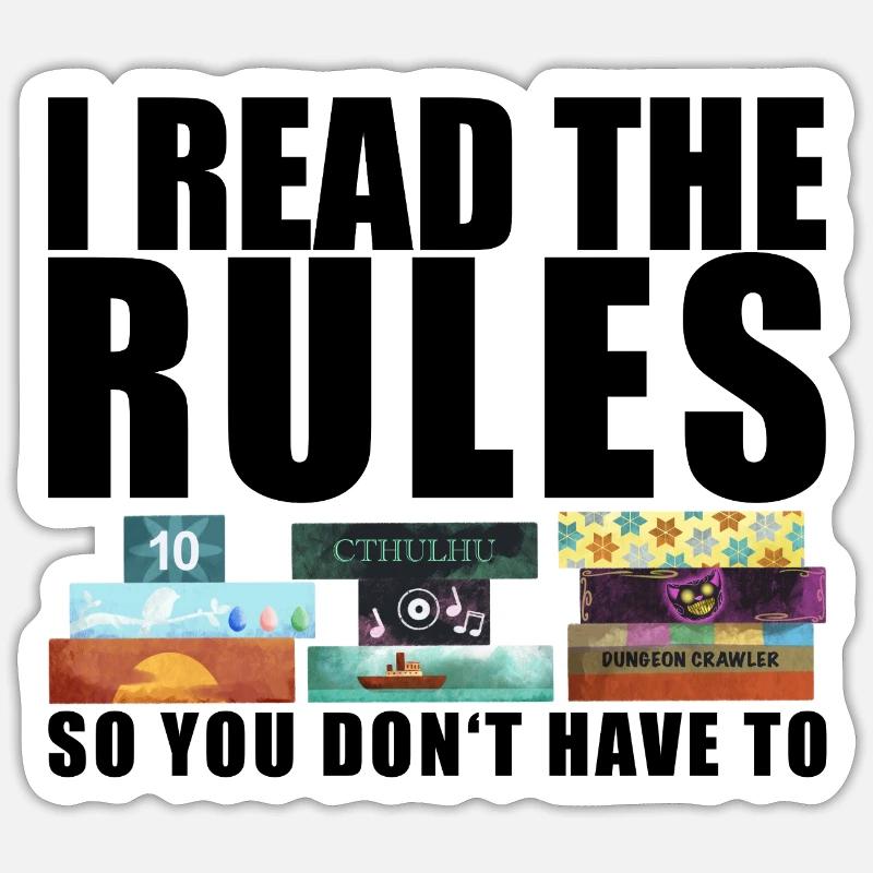 Rules Saying - Sticker size S (10 x 10 cm) - white matte