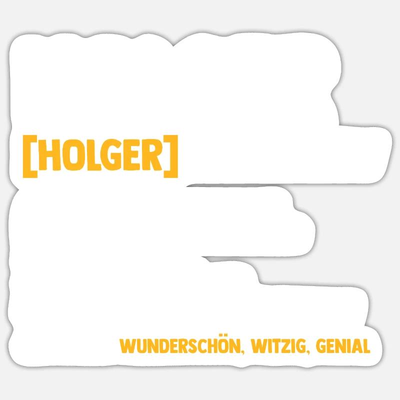 Holger - Sticker Größe S (10 x 10 cm) - Mattweiß