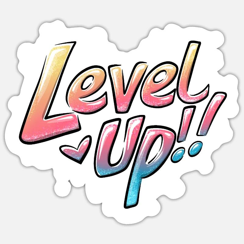 Level - Sticker size S (10 x 10 cm) - white matte