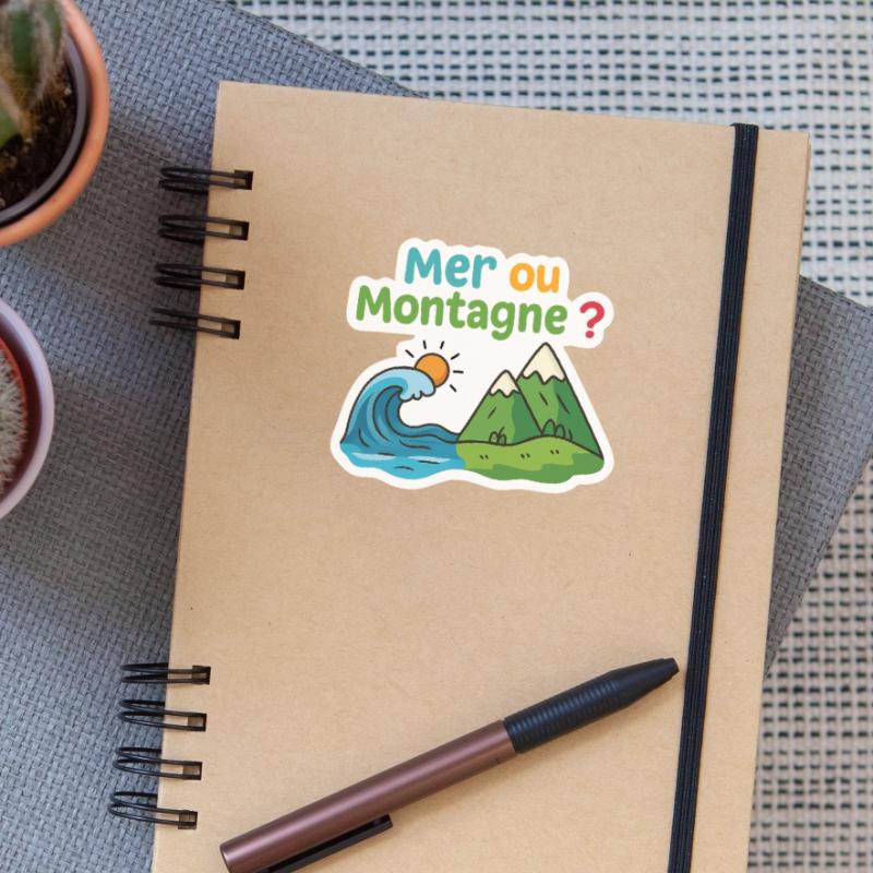 Meer oder Berg Sticker Größe S (10 x 10 cm)