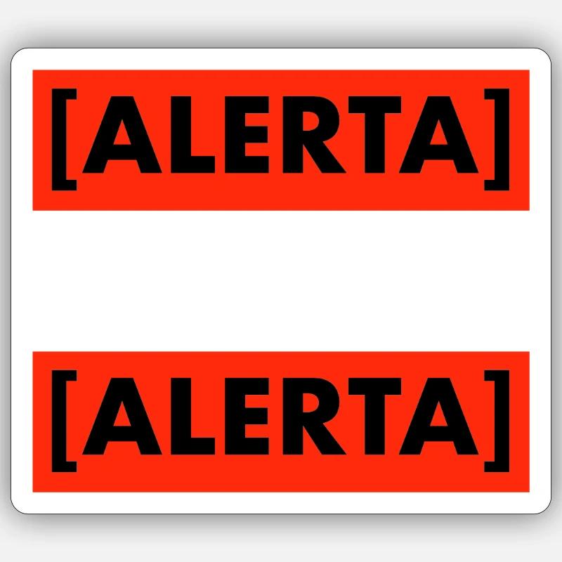 Alerta - Sticker size S (10 x 10 cm) - white matte