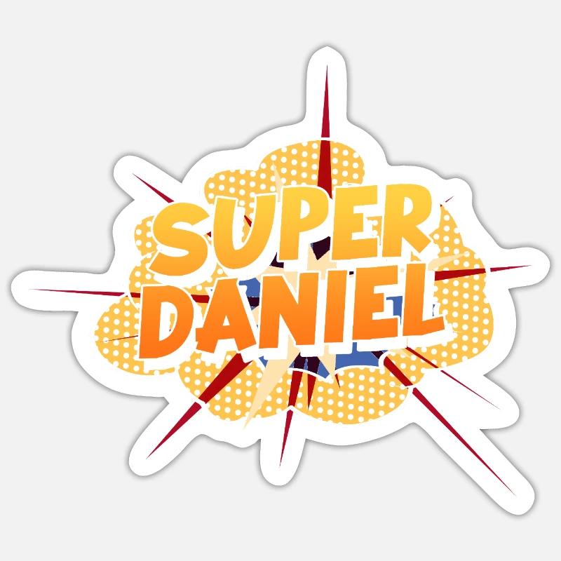 Daniel - Sticker taille S (10 x 10 cm) - blanc mat
