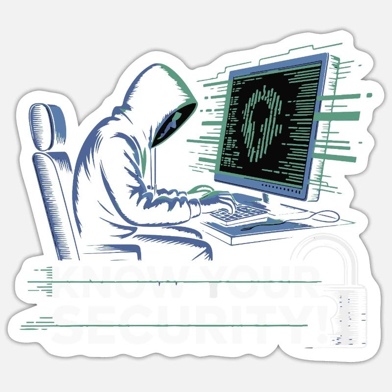 KNOW YOUR SECURITY Sticker size S (10 x 10 cm)