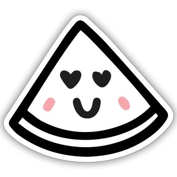 Watermelon - Sticker size S (10 x 10 cm) - white matte - Front