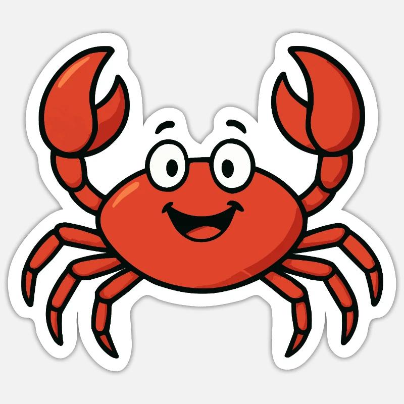 krabbe comic Sticker Größe S (10 x 10 cm)