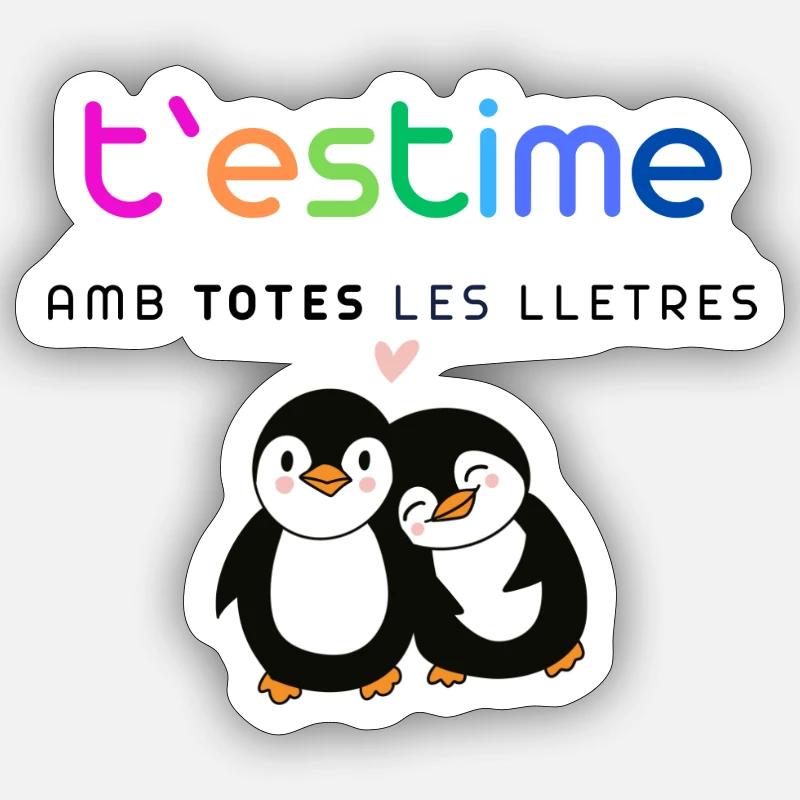 Estimar_Pingüins - Sticker size S (10 x 10 cm) - white matte