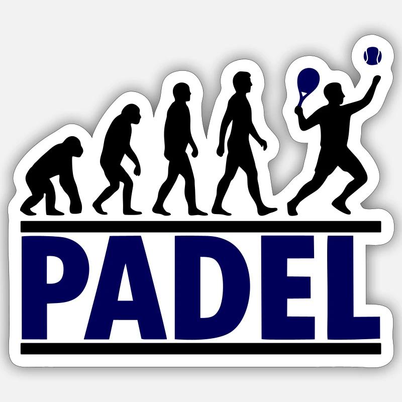 Padel Evolution Sport Racket - Sticker size S (10 x 10 cm) - white matte