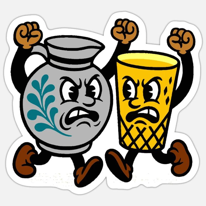 bembel geripptes Sticker Größe S (10 x 10 cm)