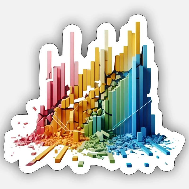 Frequenz-Wand - Sticker Größe S (10 x 10 cm) - Mattweiß